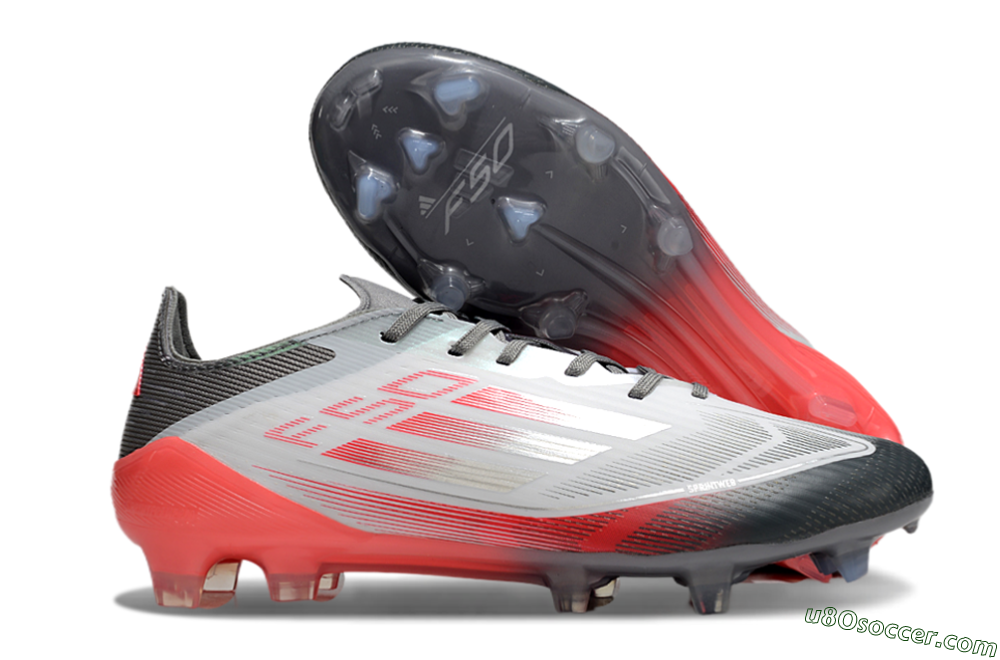Adidas F50 Elite FG Firm Ground Soccer Cleats - White/Silver/Red 1