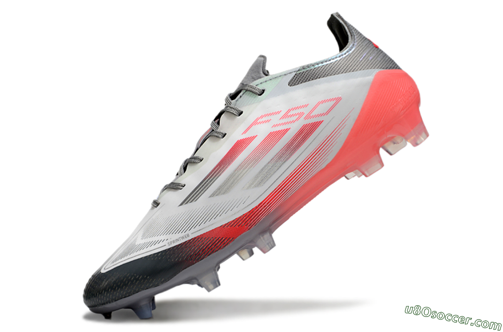 Adidas F50 Elite FG Firm Ground Soccer Cleats - White/Silver/Red 5