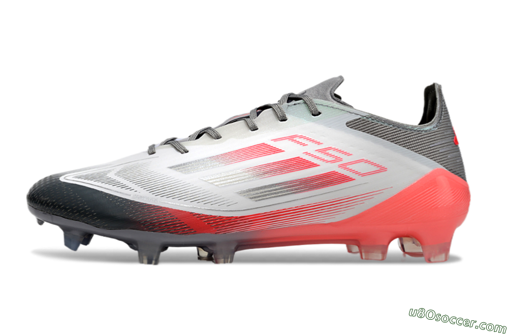 Adidas F50 Elite FG Firm Ground Soccer Cleats - White/Silver/Red 2