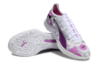 Puma Ultra Ultimate TF Artificial Turf Soccer Shoes - White/Purple/Black