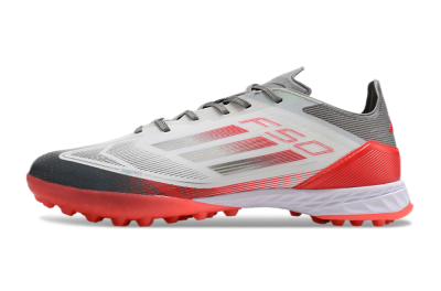 Adidas F50 Pro TF Artificial Turf Soccer Shoes - White/Silver/Red