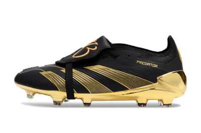 Adidas Predator 25 Elite Foldover Tongue FG Firm Ground Soccer Cleats - Black/Gold