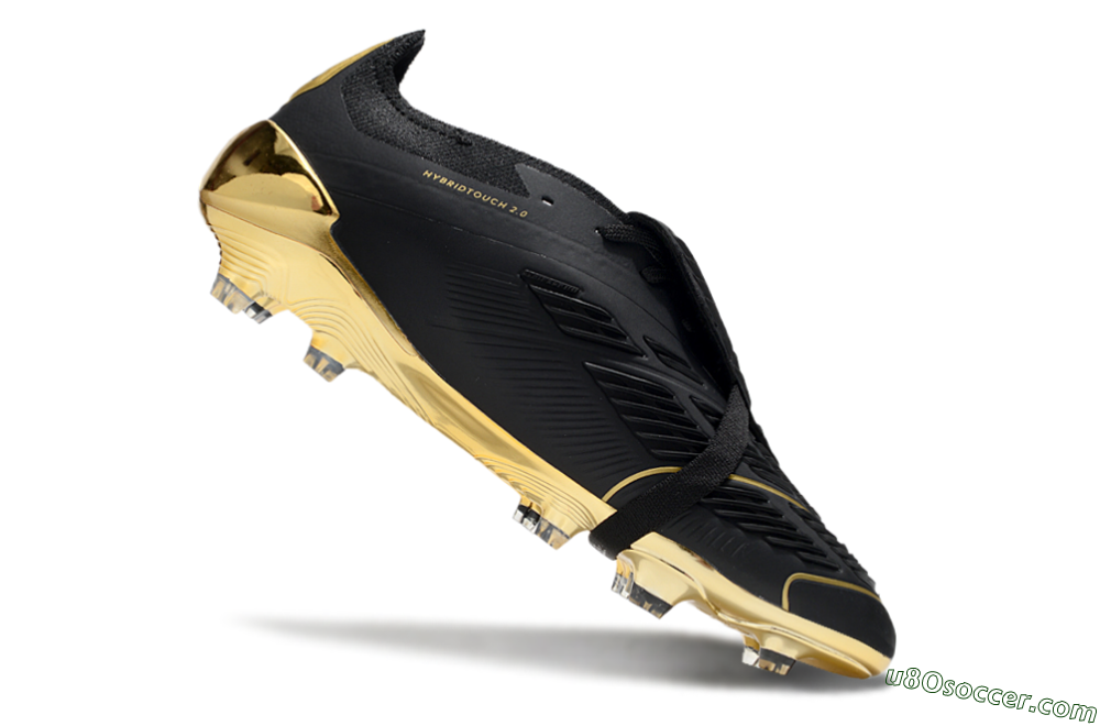 Adidas Predator 25 Elite Foldover Tongue FG Firm Ground Soccer Cleats - Black/Gold 4