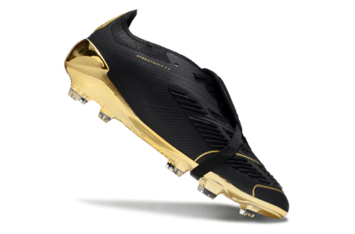 Adidas Predator 25 Elite Foldover Tongue FG Firm Ground Soccer Cleats - Black/Gold