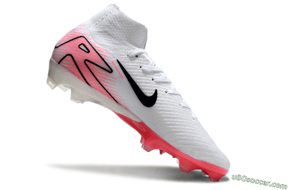 Nike Air Zoom Mercurial Superfly 10 Elite FG Firm Ground Soccer Cleats - White/Black/Pink 4