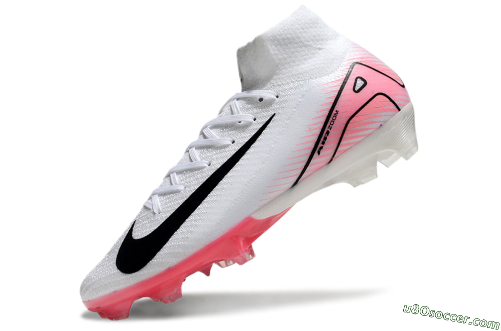 Nike Air Zoom Mercurial Superfly 10 Elite FG Firm Ground Soccer Cleats - White/Black/Pink 5