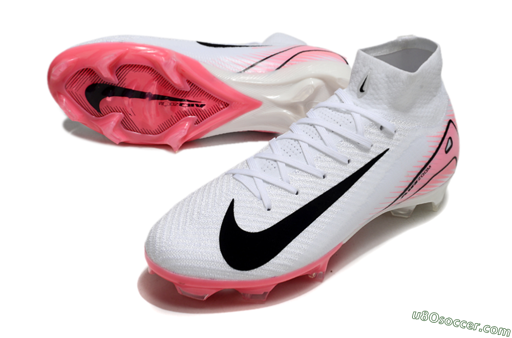 Nike Air Zoom Mercurial Superfly 10 Elite FG Firm Ground Soccer Cleats - White/Black/Pink 3