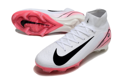 Nike Air Zoom Mercurial Superfly 10 Elite FG Firm Ground Soccer Cleats - White/Black/Pink