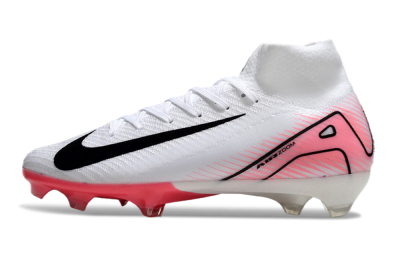 Nike Air Zoom Mercurial Superfly 10 Elite FG Firm Ground Soccer Cleats - White/Black/Pink