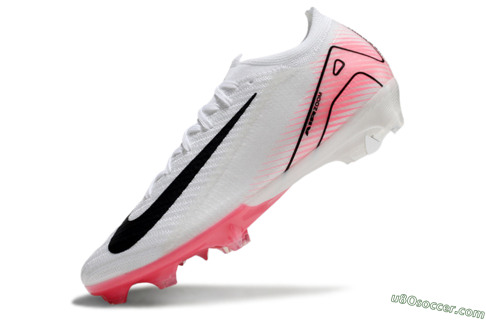 Nike Air Zoom Mercurial Vapor 16 Elite FG Firm Ground Soccer Cleats - White/Black/Pink 5