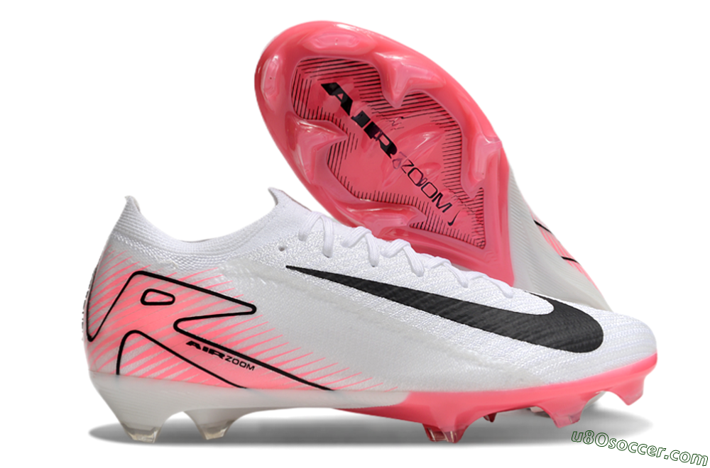 Nike Air Zoom Mercurial Vapor 16 Elite FG Firm Ground Soccer Cleats - White/Black/Pink 1