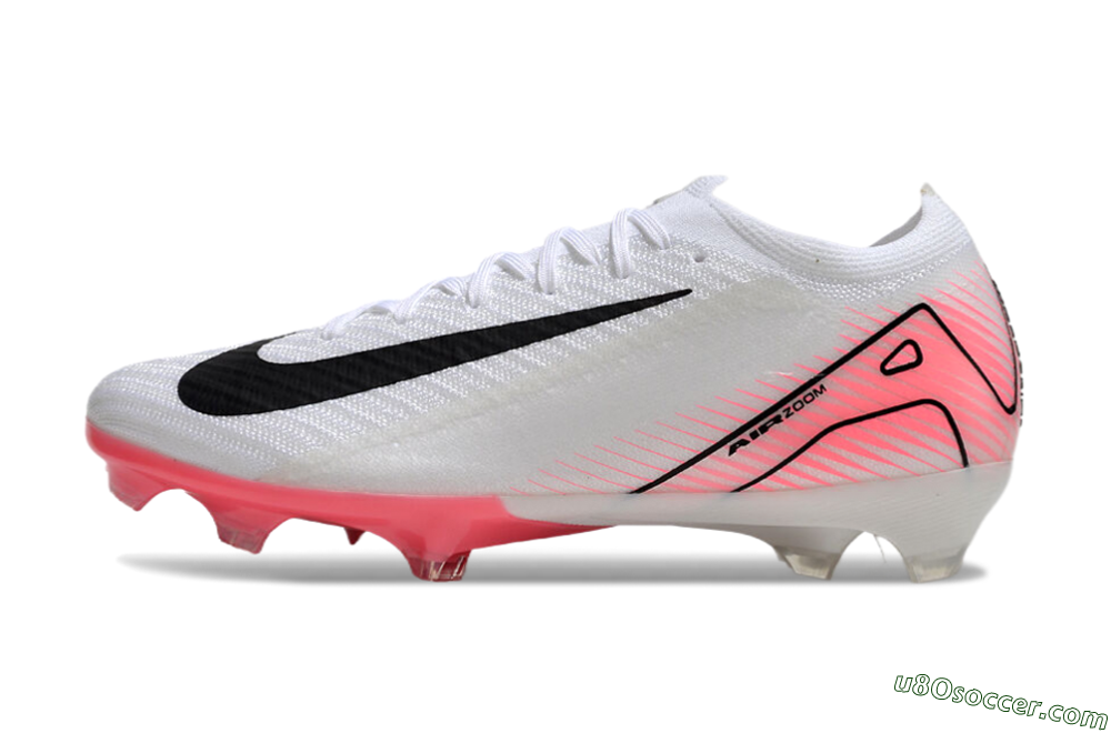 Nike Air Zoom Mercurial Vapor 16 Elite FG Firm Ground Soccer Cleats - White/Black/Pink 2
