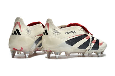 Adidas Predator 25 Elite Foldover Tongue SG Soft Ground Soccer Cleats - White/Black/Red