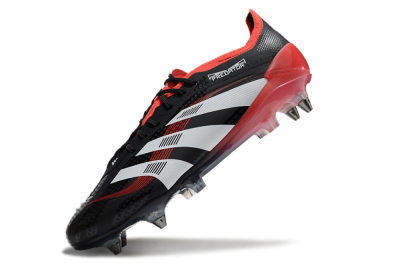 Adidas Predator 25 Elite SG Soft Ground Soccer Cleats - Black/White/Red