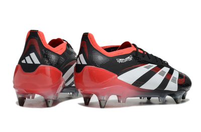 Adidas Predator 25 Elite SG Soft Ground Soccer Cleats - Black/White/Red