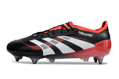Adidas Predator 25 Elite SG Soft Ground Soccer Cleats - Black/White/Red