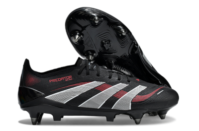 Adidas Predator 25 Elite SG Soft Ground Soccer Cleats - Black/White/Red