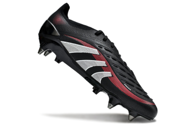 Adidas Predator 25 Elite SG Soft Ground Soccer Cleats - Black/White/Red
