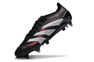 Adidas Predator 25 Elite SG Soft Ground Soccer Cleats - Black/White/Red