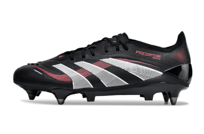 Adidas Predator 25 Elite SG Soft Ground Soccer Cleats - Black/White/Red