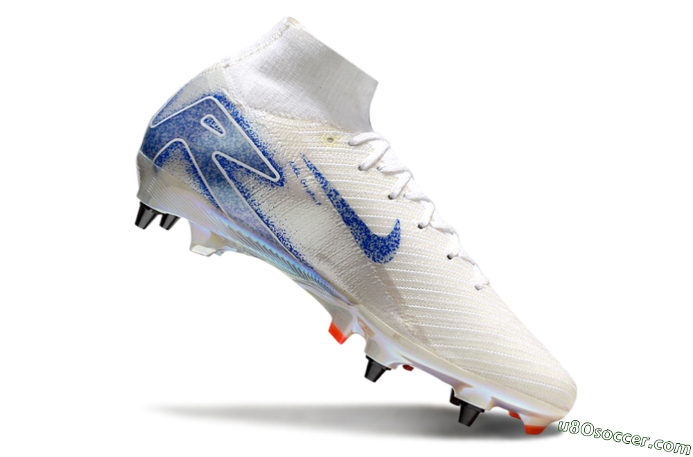 Nike Air Zoom Mercurial Superfly 10 Elite SG Soft Ground Soccer Cleats - Beige/White/Blue 4