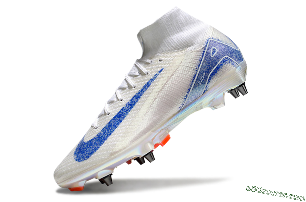 Nike Air Zoom Mercurial Superfly 10 Elite SG Soft Ground Soccer Cleats - Beige/White/Blue 5