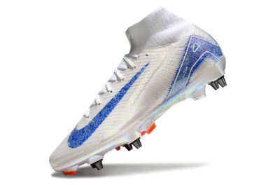 Nike Air Zoom Mercurial Superfly 10 Elite SG Soft Ground Soccer Cleats - Beige/White/Blue