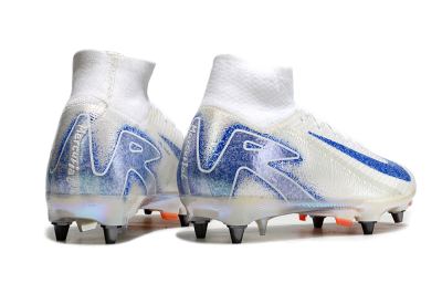 Nike Air Zoom Mercurial Superfly 10 Elite SG Soft Ground Soccer Cleats - Beige/White/Blue