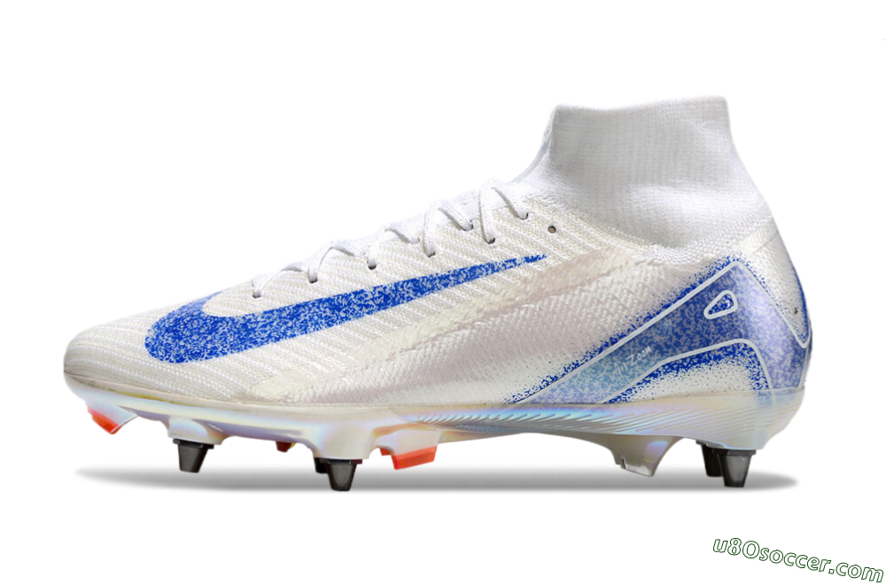 Nike Air Zoom Mercurial Superfly 10 Elite SG Soft Ground Soccer Cleats - Beige/White/Blue 2
