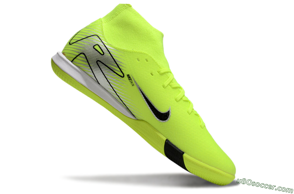 Nike Air Zoom Mercurial Superfly 10 Academy IC Indoor & Futsal Soccer Shoes - Yellow/Black/Silver 4