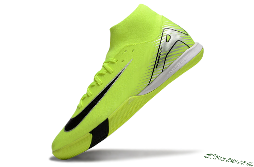 Nike Air Zoom Mercurial Superfly 10 Academy IC Indoor & Futsal Soccer Shoes - Yellow/Black/Silver 5