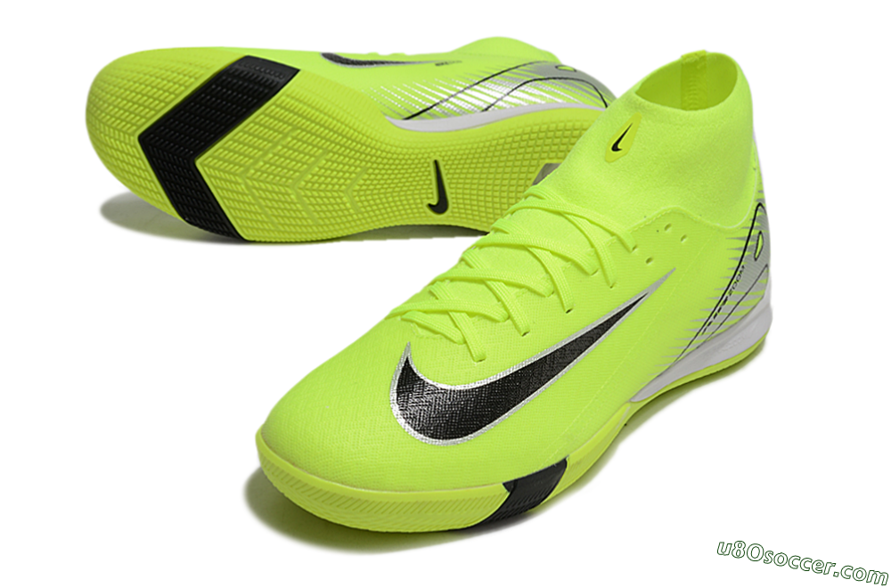 Nike Air Zoom Mercurial Superfly 10 Academy IC Indoor & Futsal Soccer Shoes - Yellow/Black/Silver 3