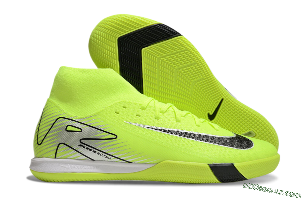 Nike Air Zoom Mercurial Superfly 10 Academy IC Indoor & Futsal Soccer Shoes - Yellow/Black/Silver 1