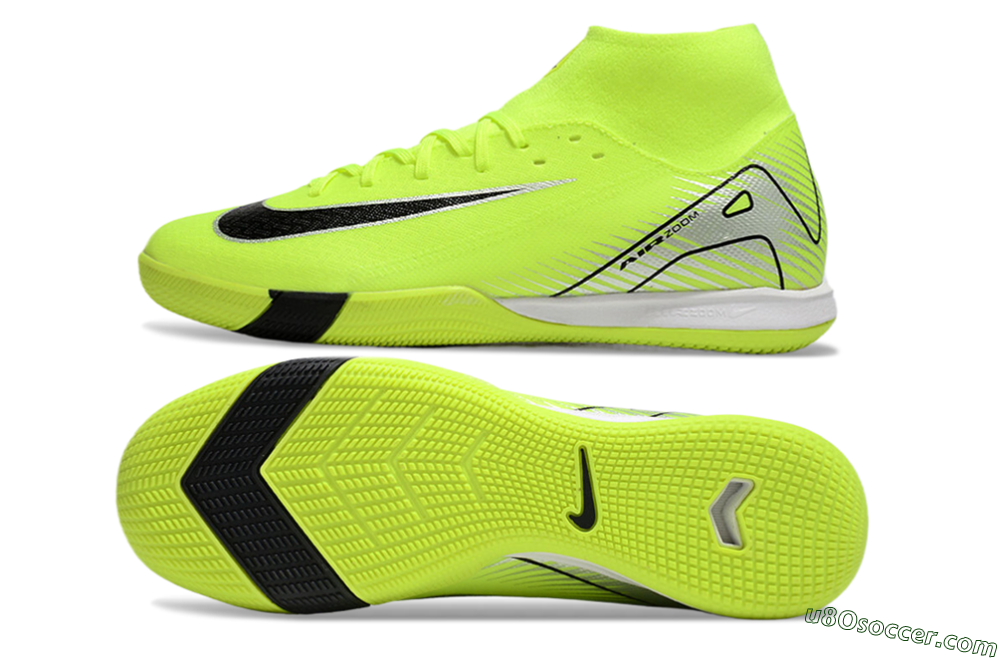Nike Air Zoom Mercurial Superfly 10 Academy IC Indoor & Futsal Soccer Shoes - Yellow/Black/Silver 0