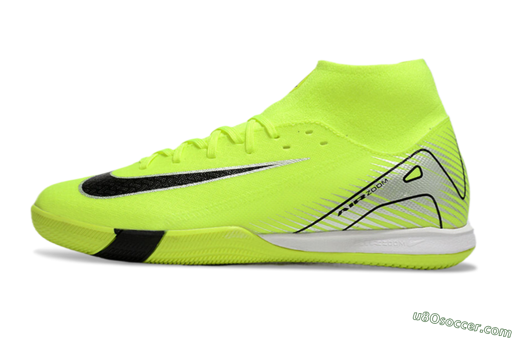 Nike Air Zoom Mercurial Superfly 10 Academy IC Indoor & Futsal Soccer Shoes - Yellow/Black/Silver 2