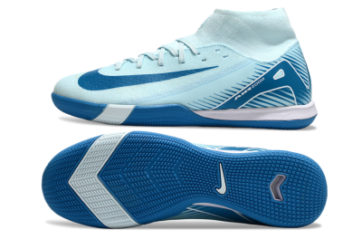 Nike Air Zoom Mercurial Superfly 10 Academy IC Indoor & Futsal Soccer Shoes - Jade/Blue/White