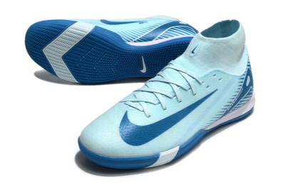 Nike Air Zoom Mercurial Superfly 10 Academy IC Indoor & Futsal Soccer Shoes - Jade/Blue/White