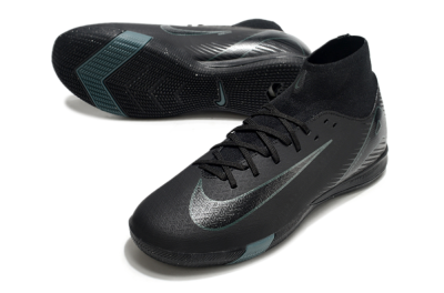 Nike Air Zoom Mercurial Superfly 10 Academy IC Indoor & Futsal Soccer Shoes - Black/Green
