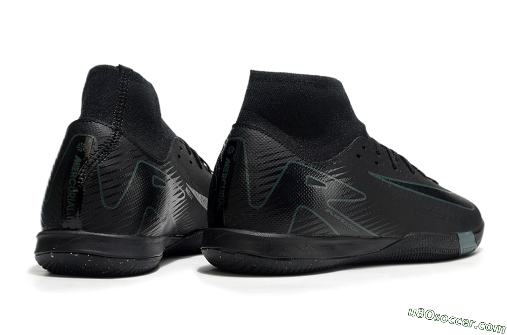 Nike Air Zoom Mercurial Superfly 10 Academy IC Indoor & Futsal Soccer Shoes - Black/Green 6