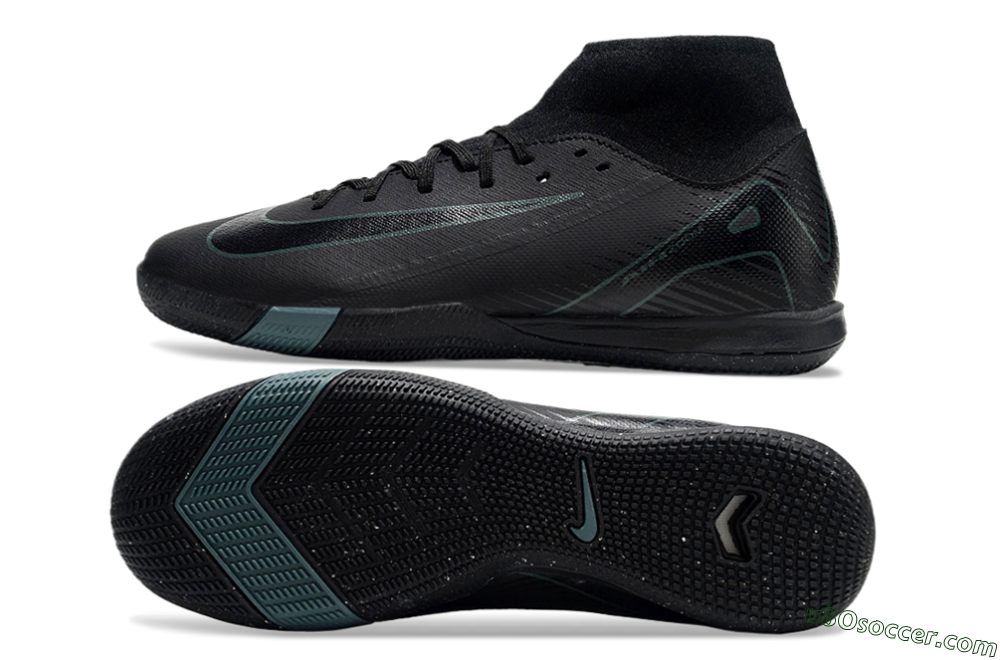 Nike Air Zoom Mercurial Superfly 10 Academy IC Indoor & Futsal Soccer Shoes - Black/Green 0