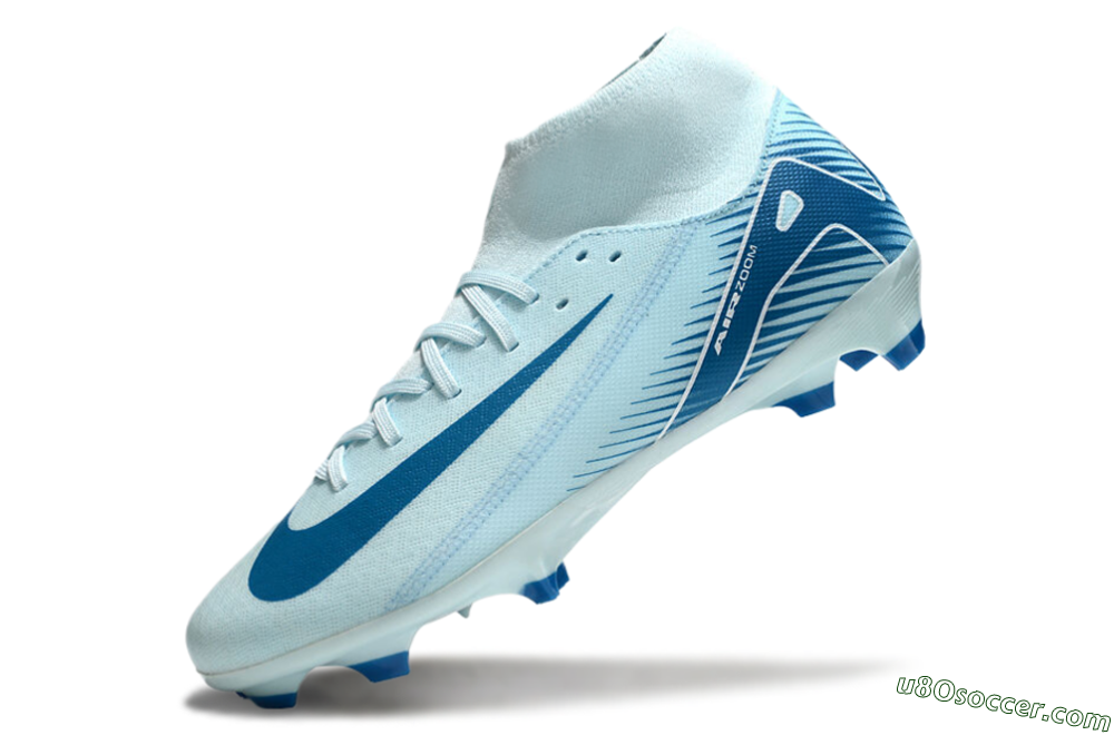 Nike Air Zoom Mercurial Superfly 10 Academy FG Firm Ground Soccer Cleats - Jade/Blue/White 5
