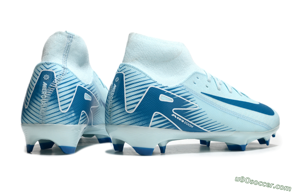 Nike Air Zoom Mercurial Superfly 10 Academy FG Firm Ground Soccer Cleats - Jade/Blue/White 6