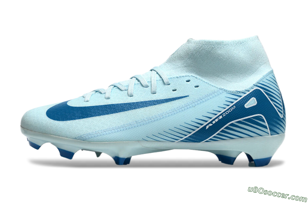 Nike Air Zoom Mercurial Superfly 10 Academy FG Firm Ground Soccer Cleats - Jade/Blue/White 2