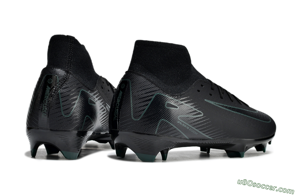 Nike Air Zoom Mercurial Superfly 10 Academy FG Firm Ground Soccer Cleats - Black/Green 6