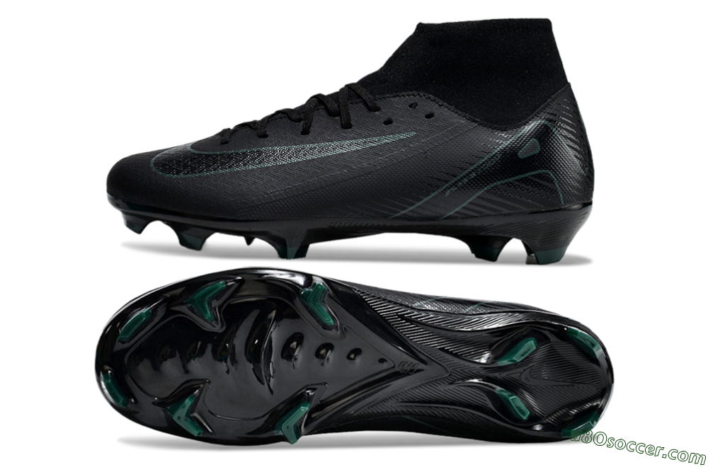 Nike Air Zoom Mercurial Superfly 10 Academy FG Firm Ground Soccer Cleats - Black/Green 0