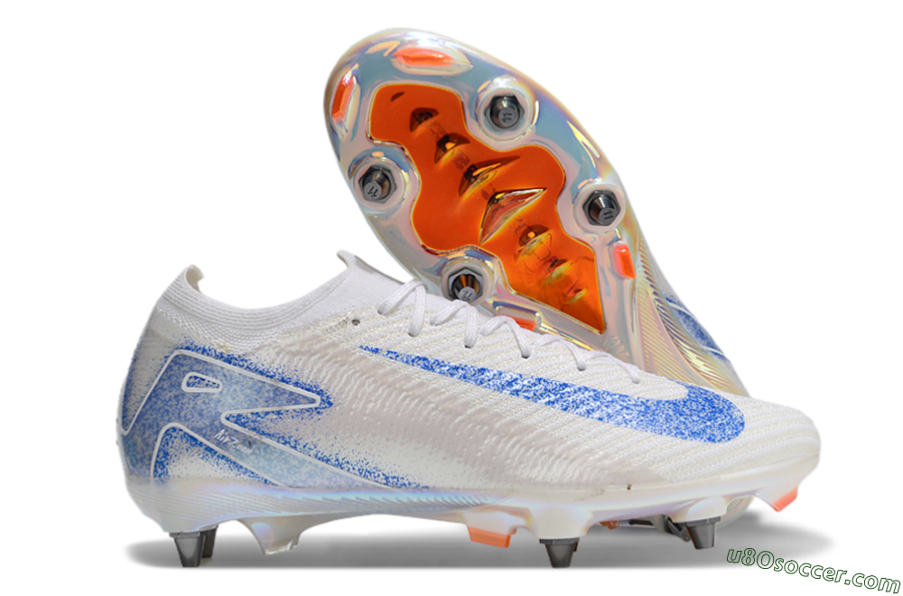 Nike Air Zoom Mercurial Vapor 16 Pro SG Soft Ground Soccer Cleats - Beige/White/Blue 1