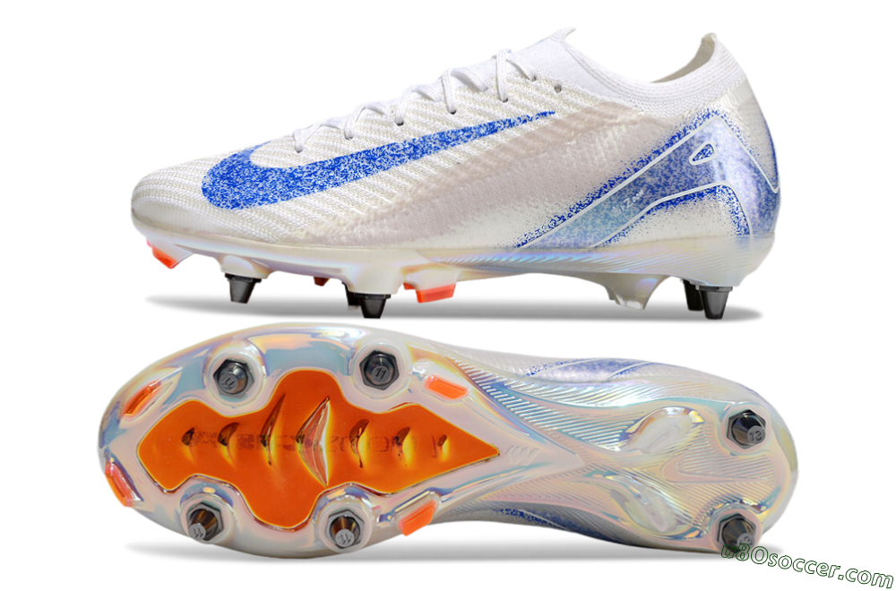 Nike Air Zoom Mercurial Vapor 16 Pro SG Soft Ground Soccer Cleats - Beige/White/Blue 0