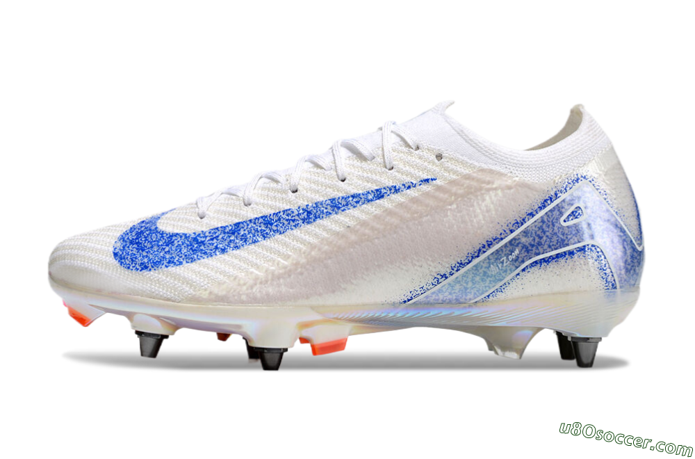 Nike Air Zoom Mercurial Vapor 16 Pro SG Soft Ground Soccer Cleats - Beige/White/Blue 2
