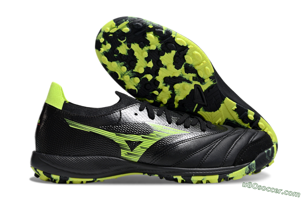 Mizuno Morelia Neo Sala M8 TF - Black/Yellow Soccer Shoes