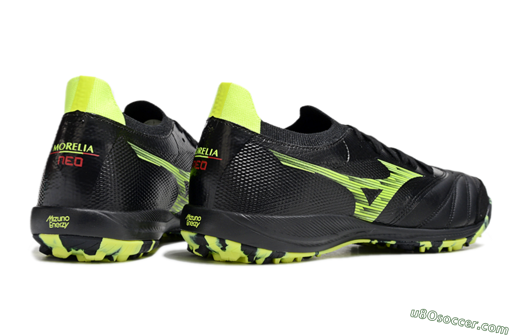 Mizuno Morelia Neo Sala M8 TF Artificial Turf Soccer Shoes - Black/Yellow 6